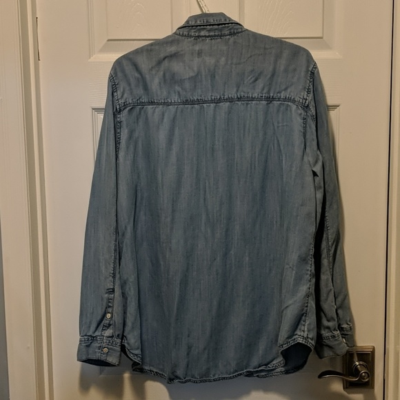 Very Soft Denim Button-Up Shirt - Picture 2 of 4